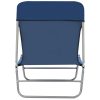 Folding Sun Loungers 2 pcs Steel and Fabric – Dark Blue