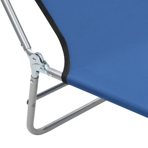 Folding Sun Loungers 2 pcs Steel and Fabric – Dark Blue