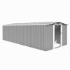 Garden Shed Metal – 257x580x181 cm, Grey