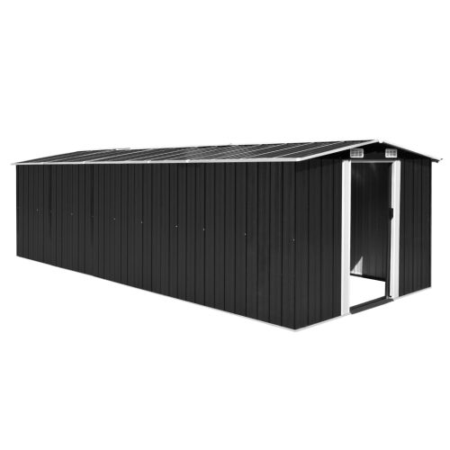 Garden Shed Metal – 257x580x181 cm, Anthracite