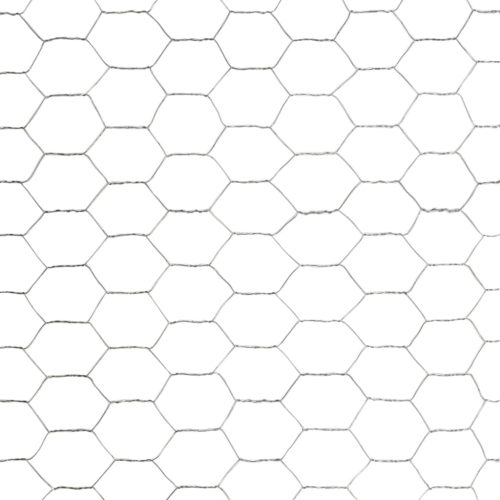 Chicken Wire Fence Galvanised Steel Silver – 25×1.2 m