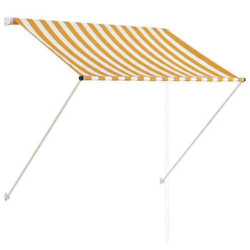 Retractable Awning – 150×150 cm, Yellow and White