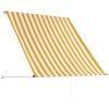 Retractable Awning – 150×150 cm, Yellow and White