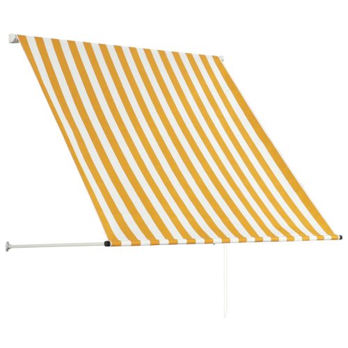 Retractable Awning – 150×150 cm, Yellow and White