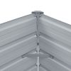 Garden Raised Bed Galvanised Steel 129x129x77 cm – Grey