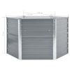 Garden Raised Bed Galvanised Steel 129x129x77 cm – Grey
