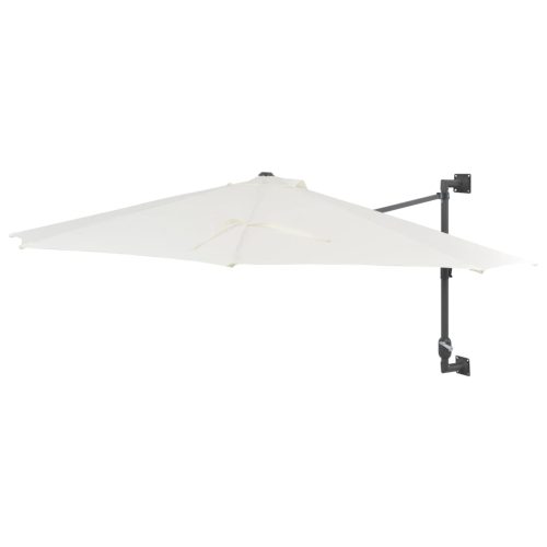 Wall-Mounted Parasol with Metal Pole 300 cm – Sand