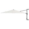 Wall-Mounted Parasol with Metal Pole 300 cm – Sand