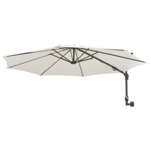 Wall-Mounted Parasol with Metal Pole 300 cm – Sand