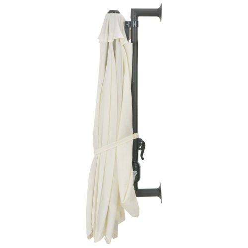 Wall-Mounted Parasol with Metal Pole 300 cm – Sand