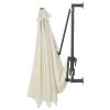 Wall-Mounted Parasol with Metal Pole 300 cm – Sand