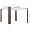Gazebo with Roof Poly Rattan – 300x300x200 cm, Brown and Cream