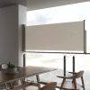 Patio Retractable Side Awning – 100×300 cm, Cream