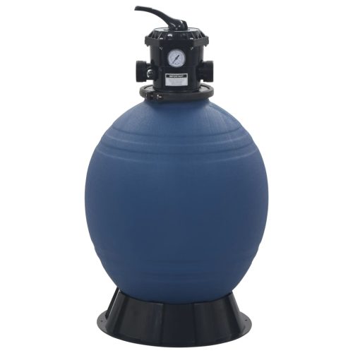 Pool Sand Filter with 6 Position Valve Blue