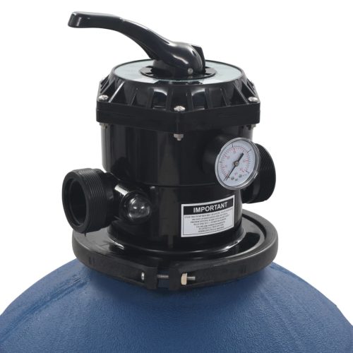 Pool Sand Filter with 6 Position Valve Blue – 560 mm