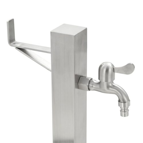 Garden Water Column Stainless Steel Square 65 cm