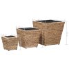 Garden Raised Beds 3 pcs Water Hyacinth – Light Brown