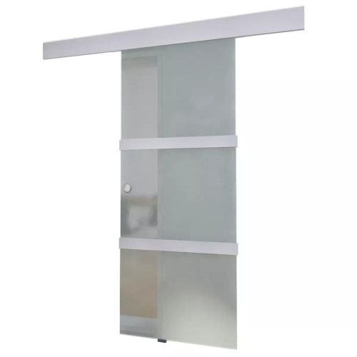 Sliding Door Glass and Aluminium 178 cm Silver