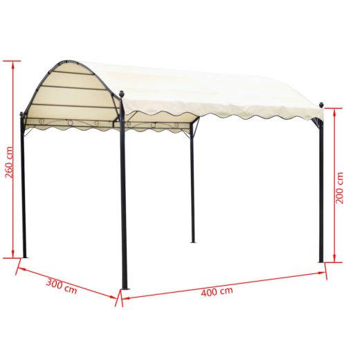 Gazebo Fabric Cream White