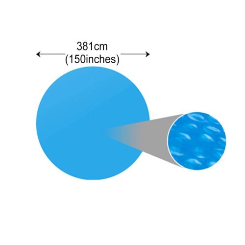 Floating Round PE Solar Pool Film – 381 cm, Blue