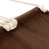 Hammock with Bar 210 x 150 cm – Brown