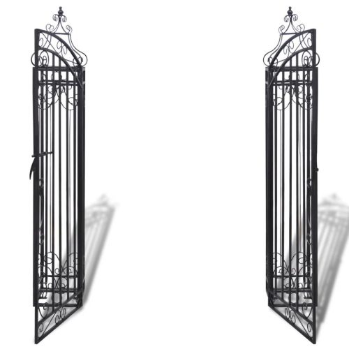 Ornamental Garden Gate Wrought Iron – 122×20.5×134 cm