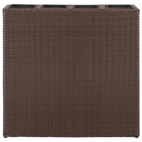 Garden Rectangle Rattan Raised Bed Set – Brown, 1