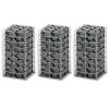 Gabion Set 3 pcs Galvanised Wire – 25x25x50 cm