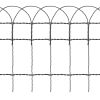 Garden Border Fence Powder-coated Iron – 10×0.4 m