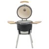 Kamado Barbecue Grill Smoker Ceramic 76 cm – Black
