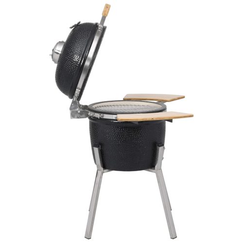 Kamado Barbecue Grill Smoker Ceramic 76 cm – Black