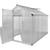 Reinforced Aluminium Greenhouse with Base Frame – 242x190x195 cm