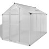 Reinforced Aluminium Greenhouse with Base Frame – 242x190x195 cm