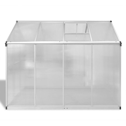 Reinforced Aluminium Greenhouse with Base Frame – 242x190x195 cm