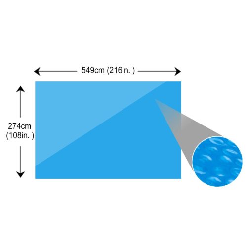 Floating Rectangular PE Solar Pool Film – 549×274 cm, Blue