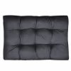 Upholstered Seat Cushion – 120x80x10 cm, Dark Grey