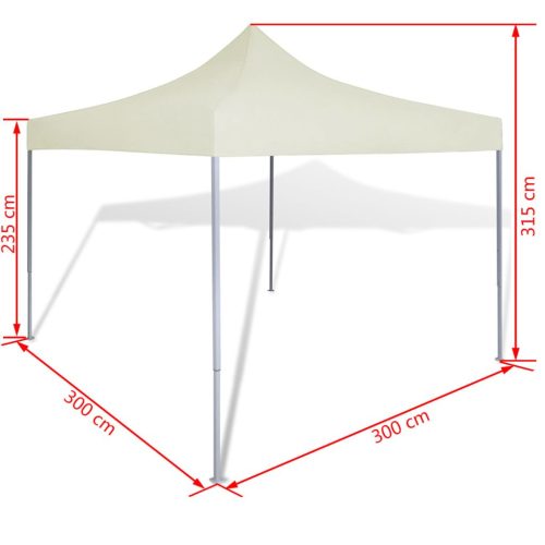 Foldable Tent 3 x 3 m – Cream