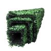 Set of 3 Artificial Boxwood Pyramid Topiary