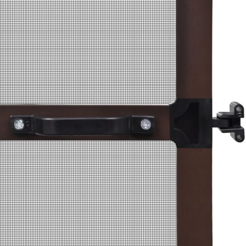 Hinged Insect Screen for Doors – 100×215 cm, Brown