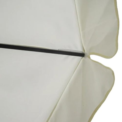 Aluminium Umbrella with Portable Base – White