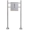 Mailbox on Stand Stainless Steel – 31×10.5×33.5 cm, Mailbox