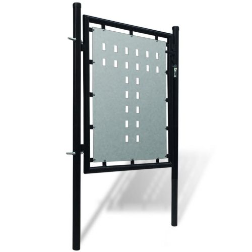 Black Single Door Fence Gate