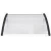 Door Canopy PC – 120×100 cm, White and Black