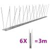 Stainless Steel Bird & Pigeon Spikes Set of 6 3 m – 2 Rows