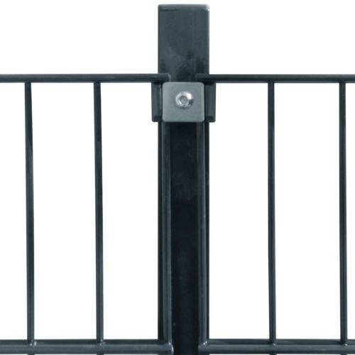 Fence Panel with Posts 6×2 m Anthracite Grey