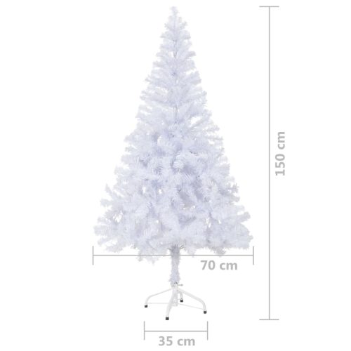 Artificial Christmas Tree with Stand Branches – 150×70 cm, White