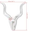 Wall Mounted Aluminium Gazelle’s Head Decoration Silver 50 cm