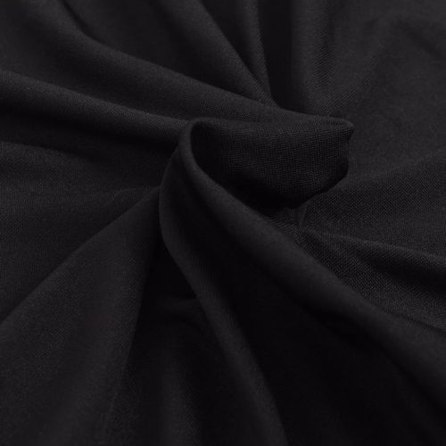 Stretch Couch Slipcover Polyester Jersey – 3-Seater, Black