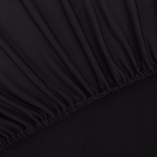 Stretch Couch Slipcover Polyester Jersey – 3-Seater, Black
