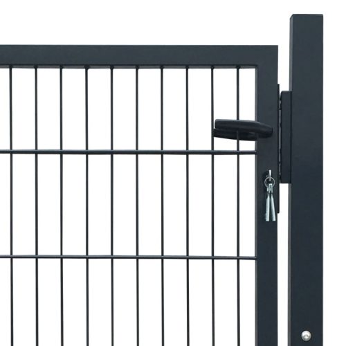 Fence Gate Steel 105×150 cm – Anthracite